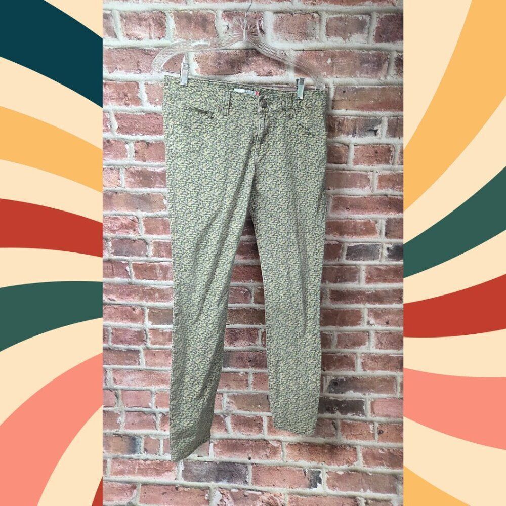 Cabi Blue & Cream Abstract Skinny Jeans – Women’s Size 6‎